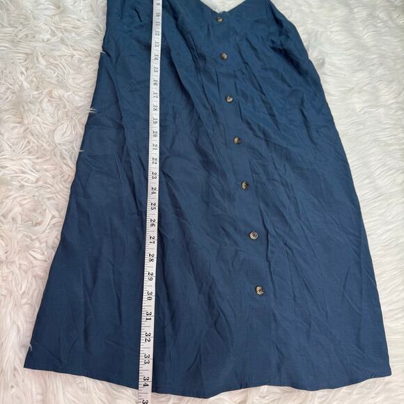 HUSH Madden Mini Slip Dress Size S Blue Minimalist Classic - Picture 7 of 16